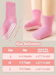 6 Pairs/1 Pair Baby Anti-Slip Socks, Cute Princess Style, Suitable For 0-5 Years Old Babies Daily Wear - Multicolor - View 8