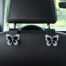 2 móc treo ghế ô tô hình bướm, móc treo nhỏ đa năng dùng cho nội thất xe hơi, hình bướm dễ thương. - Bươm bướm - Xem 8