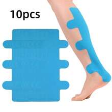 10 piezas de cintas de soporte para el tobillo, correas estabilizadoras ajustables con cinta elástica precortada, diseño transpirable para deportes y fitness, adecuado para post-cirugía y estabilización de ligamentos - Multicolor - Ver 17