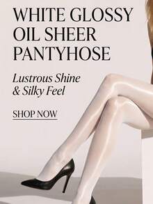 CLAGAINER 3 Pairs Women's Glossy Shiny Sheer Tights Sexy High Waisted Silk Stockings Comfort Stockings Oil Shimmer Nylon Pantyhose - Multicolor - View 5