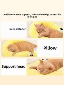 Small Plush Pillow For Pets, Soft And Fluffy Cat Pillow, Suitable For Deep Sleep And Neck Protection Of Pets,Suitable For Cats And Small Dogs To Use Dog Stuff,Puppy Keep,Cat Stuff,Perfect For Dogs And Cats To Sleep On - Multicolor - View 5