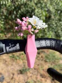 Jarrón decorativo para manillar de bicicleta, mini jarrón creativo con cuerda, adecuado para actividades al aire libre, campamento, ciclismo, escalada, entusiastas de los viajes, regalos del Día de la Madre, accesorios para exteriores, artículos esenciales de viaje - multicolor - Ver 3