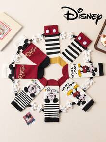 Disney 4/1 Pair Cute 3d Hand-Holding Socks And Children's Christmas Knee-High Socks, A Fashionable Children's High Sock Party, A High-Quality Gift. School Is Back In Session, Fun And Fashionable Little Fans, Family Party Christmas Gift Hand-Holding Socks - Multicolor - View 2