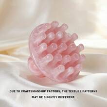 NEFOUME 树脂按摩梳，模拟真实头皮按摩SPA，多功能设计，集梳理、刮痧、穴位按摩于一体，光滑树脂材质，亲肤防静电，每把梳子都拥有独特的手工纹理，便携式居家办公放松工具 - 粉色 - 查看 8