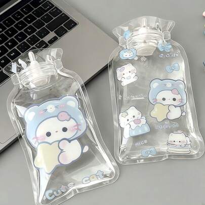 Transparent Water-Filled Hot Water Bottle, Mini Size, Warm Hand Warmer, Dual-Use Hot & Cold, Suitable For Students In Winter