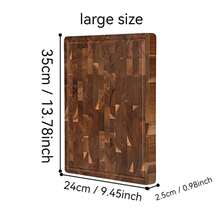 MIYORK 1pc Large Acacia Wood Grooved Cutting Board, Thick Solid Wood, Juice Groove Design, Durable Kitchen Essential With Good Aesthetics - Wood Color - View 9