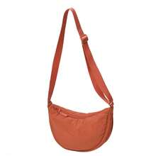 Women's Casual Dumpling Bag, Simple All-Match Crossbody Bag, Lightweight Shoulder Bag Daily, Work, Travel & Outdoor Use - 米色 - 查看 6