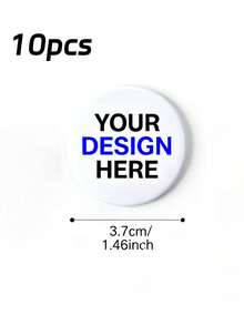 شارة مخصصة بصورة/شعار/نص شخصي، شارة دبوس دائرية مخصصة، شارة تصميم DIY، 1/3/5/10/20 قطعة - متعدد الألوان - مشاهدة 9