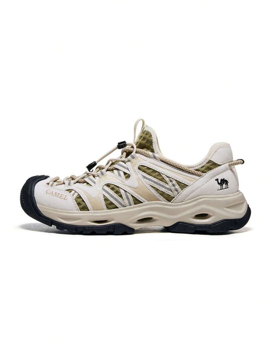 Herren Outdoor Sommer atmungsaktive Slip-On Sport Sandalen, wasserdichte amphibische Wasserschuhe - cremeweiß und grün - Übersicht 1