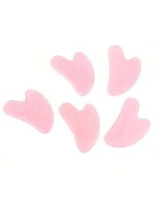 Rose Quartz Heart-Shaped Facial Beauty Massage Scraping Board, V-Shaped Face Beauty Tool - Gua Sha Board - View 6