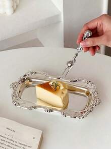 1件北欧复古风蛋糕架、甜点架、茶点托盘、首饰烛台、早餐盘 - 銀色 - 查看 7