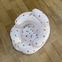 多功能充气婴儿学习椅，带托盘和支撑柱的婴儿坐姿训练椅，适合3个月及以上婴儿，充气婴儿地板座椅，婴儿靠背沙发，充气婴儿座椅 - 彩色 - 查看 14