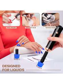 睫毛嫁接胶水摇晃器，Shmian电动指甲油摇晃器，电动摇晃器，省时免提工具，指甲油胶水摇晃器 - 彩色 - 查看 8