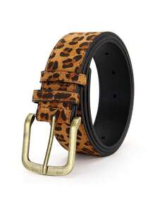 1PC Women's Leopard Print Belt, A Stylish And Versatile Belt For Girls, A Retro Denim Belt, A Fashionable Buckle Belt. The Perfect Gift For Your Goddess. - Multicolor - View 11