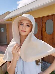 1 Large Shawl Sunscreen Sun Hat Women's Beach Hat Full Coverage Sun Hat - Multicolor - View 10