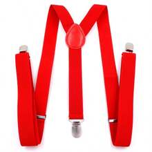 1pc Women's 2.5cm Wide Adjustable Suspenders, 3-Clip Suspenders Clothing Accessories - Multicolor - View 7