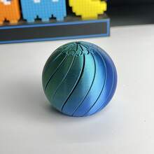 3D Printed Transformable Fidget Cube, Relaxing Stress Relief Desktop Toy - Multicolor - View 2