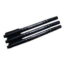 kit 10/20 Caneta Permanente Ponta Dupla Fina Tinta À Prova D'água Bico Fino Preta 0.5mm-1mm Cor preto - preto - Visão 5