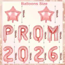 kumozawa 2026 Graduation Party Balloons, Gold, Silver, Rose Gold And Black, 16 Inch 2026 Graduation Party Balloons, Suitable For 2026, College Graduation Party Decorations - Prom2026 - View 7