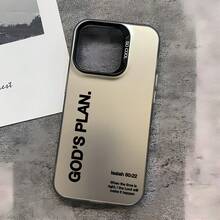 Ốp điện thoại Slogan 1 chiếc màu đen, họa tiết câu Kinh Thánh IMD, cá nhân hóa, tương thích với iPhone 16 Pro Max, 17/16/15/14 Plus, 13/12/11, Air, tương thích với dòng , phiên bản quốc tế, không phải phiên bản nội địa. - Nhiều màu - Xem 7