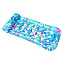 21-Hole Sequin Inflatable Floating Hammock Chair, Adult Water Floating Swimming Ring Pool Toy, Pool Inflatable, Beach Essentials, Pool Float - Multicolor - View 8