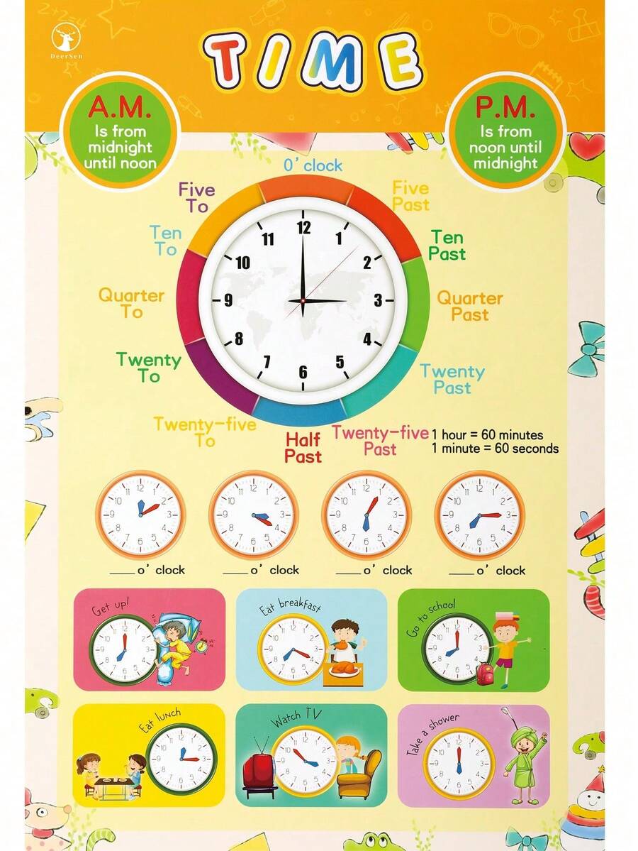 Fun Boho Educational Posters For Toddlers, Easy Read Learning English Colorful Educational Wall Posters For Kids Ages 1-6 ABC Colors Shapes Numbers Classified English Learning Charts Toys Homeschool PreK Classroom Decor - 乾枯玫瑰色 - 查看 1