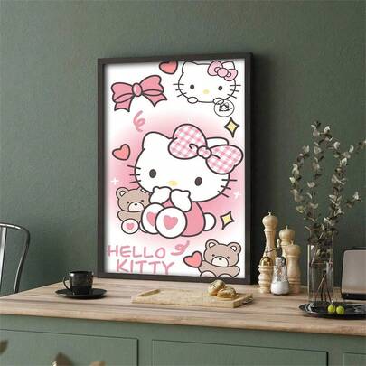 SANRIO 1pc Cartoon/Anime Style Poster, Suitable As New Year, Valentine's Day, Thanksgiving, Easter, Halloween And Christmas Gift, Decor For Teenage Girls' Room, Wall Art For Teenage Boys' Bedroom