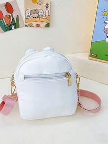 Parent-Child Small Backpack, Stylish Girls' Heart-Shaped Bag, Cartoon Little Rabbit Princess Crossbody Bag - Pink - View 6