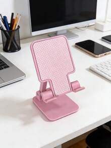 2026-Ano Nuevo Regalos,1pc New Adjustable & Foldable Mobile Phone Holder, Portable Slouchy Desk Stand, Non-Slip Plastic Tablet Stand, Battery-Free,Foldable Desktop Phone Holder For IPhone & Android Phones - Great Gift For Birthdays, Family & Friends | Convenient Phone Stand & Key Phone Accessory,Autumn, Christmas,Valentine's Day,New Years Eve Regalos,It Is Suitable For Both Personal Use And As A Gift,Check Product Description First Before Buying.. - Pink - View 4