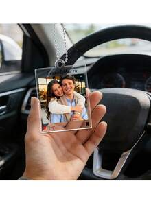 Đồ trang trí treo xe bằng acrylic in ảnh theo yêu cầu, móc khóa acrylic, đồ trang trí treo gương chiếu hậu xe hơi khắc chữ, quà tặng kỷ niệm cho mẹ, thích hợp cho Ngày của Mẹ, các cặp đôi, gia đình, trang trí nội thất xe hơi. - Nhiều màu - Xem 5