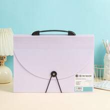 1pc 13-Compartment Accordion Style File Folder, A4 Multi-Color, Expandable File Organizer For Documents, Cards, Stickers, Suitable For School, Office, Home - Portable Folder - View 14