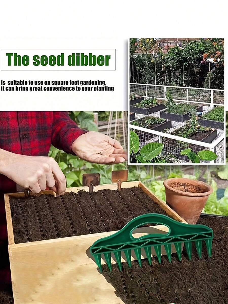 1pc Seed Hole Puncher, Seed Spacing Tool, Vegetable Planting Tool, Gardening Aeration Cultivator, Specialized Gardening Seed Spacing Planter