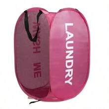 Cesto de ropa portátil de malla con apertura amplia, transpirable y plegable, cesta de lavandería ahorradora de espacio para dormitorio, viaje y baño - Multicolor - Ver 6