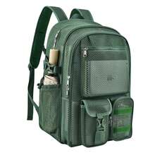 Mesh Backpack 36L Large Heavy Duty Casual Daypack For School And Outdoor Activities With Inner Laptop Compartment, Durable Polyester Material - Xanh lá cây đậm 34L - Xem 2