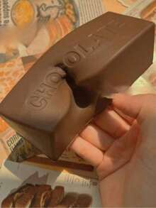 1pc Super Soft Moist Chocolate Bar/Butter Block, Slow Rebound, Stress Relief, Squeeze Toy, Pressure Release Gift - Random Color - View 1