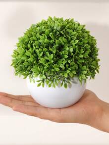 1/2 独立黑白仿真桉树叶盆景，PP/PE材质，桌面摆件，仿真花卉，仿真植物，户外派对、生日、婚礼、毕业季装饰，家居、餐厅、客厅、卧室、花园装饰 - 彩色 - 查看 10