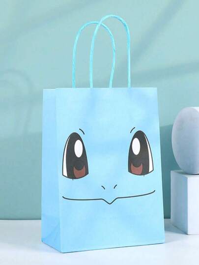 pokemon 随机颜色 10 个/20 个装礼品袋，带提手纸袋，牛皮纸手提袋，适用于产品包装、团队赠品、动漫周边产品