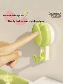 Móc treo hình hoa tulip, móc treo không cần khoan cho phòng tắm, móc treo khăn tắm, móc treo tường cửa kính phòng tắm. - Nhiều màu - Xem 3