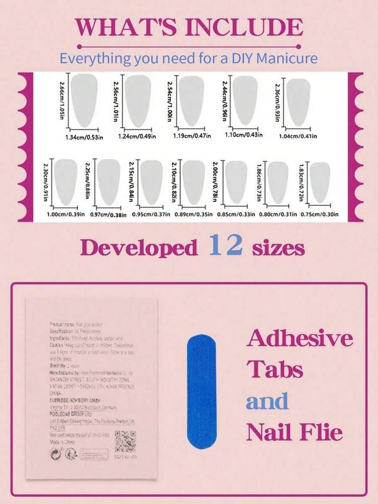 24pcs Medium Almond Shaped Nail Stickers, White French Pointed Tip, Floral Pattern, Fashionable Full Coverage, Suitable For Women & Girls Daily Wear, Summer Nail Art Nails Nail Supplies - Red 3 - 查看 5