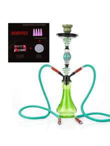 1pc Complete Hookah Set, German Quality, Single Hose Silicone Hookah Pipe With Aluminum Foil And Disposable Mouthpieces - one-size - View 10