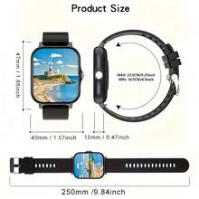 Smart Watch, Call Reminder And Rejection, Multi-Sports Mode, Message Reminder View, Multiple Application Notifications, 1.52-Inch Full Touch HD Screen, Custom Dial Wallpaper, With Weather Forecast, Remote Control Photography Function, Unisex, Suitable For Android/IOS Phones - View 11