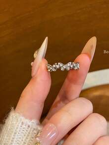 1个精致蝴蝶可调节开口戒指，流行款式 - 蝴蝶型 - 查看 6