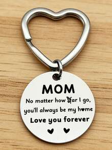 Mother's Day Gift "You'll Always Be My Home" Heart Shaped Keychain, Sentimental Accessory, Commemorative Party Keychain - View 5
