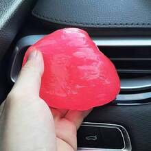 1 Pack Pink Car Cleaning Gel, Cute Car Accessories For Women Interior, Car Detailing Kit For Vents, Dust Cleaning Slime, Keyboard Cleaner Putty, Car Essentials For New Car, 5.6oz - Pink - 查看 4