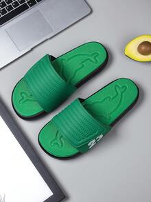 39-46 Size Men's Summer Plus Size Slippers, Outdoor Comfortable Casual Shoes, Lightweight Non-Slip Home Slippers, Durable Breathable Men's Sandals For Outdoor & Daily Wear (Asymmetric Pattern) - Green X2323 - View 3