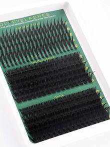 280/260pcs Cluster Eyelashes Spiky Lashes + 80D + 100D + 120D + 150D Fluffy Eyelash Extensions, Lengthening Lash Clusters, Thick Lashes, DIY Spiky Lash Grafting, Cartoon Cluster Lash Grafting, Thick Lash Clusters, Eyelash Clusters, Individual Lashes, False Eyelashes - D - View 3