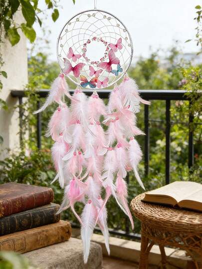 Móc treo trang trí hình bướm pha lê thủ công, quà tặng sinh nhật thanh lịch và sáng tạo, vật trang trí tường phòng khách/phòng ngủ, quà tặng tiệc tùng, trang trí nhà cửa, đồ trang trí phong cách Boho cho phòng ngủ/phòng khách.