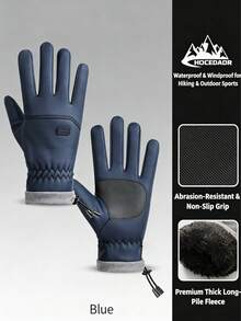 Warm Lining Winter Sports Gloves, Slim Fit - Waterproof, Windproof, Warm, Suitable For Skiing, Motorcycle Riding And Cycling | Touchscreen Compatible, Contoured Gloves, Fitted Hand Shape, Athletic Silhouette, Performance Meets Fashion, Modern Winter Gear - Multicolor - View 18