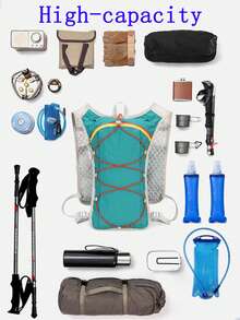 1pc Running Hydration Backpack, Lightweight Multifunctional Outdoor Sports Water Bag, Large Capacity Hiking Camping Backpack - Multicolor - View 9