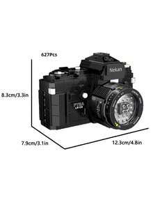 Bộ xếp hình mini 630 mảnh chủ đề máy ảnh: Đồ chơi tự lắp ráp giúp giảm căng thẳng. Lắp ráp các mô hình máy ảnh 3D cổ điển, nhiều màu sắc, đen và xanh lá cây. Có nhiều kiểu dáng khác nhau. Hoàn hảo cho những người yêu thích nhiếp ảnh và người mới bắt đầu chơi xếp hình. Tăng cường phản xạ và tư duy không gian. Tuyệt vời để trang trí nhà cửa, làm quà tặng sinh nhật và lễ hội. - Nhiều màu (Túi) - Xem 16